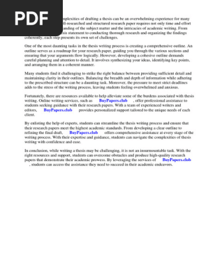 Outline for Research Paper