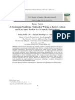 A Systematic Guideline Process For Writing A Review Article and Literature Review For Scientific Publications