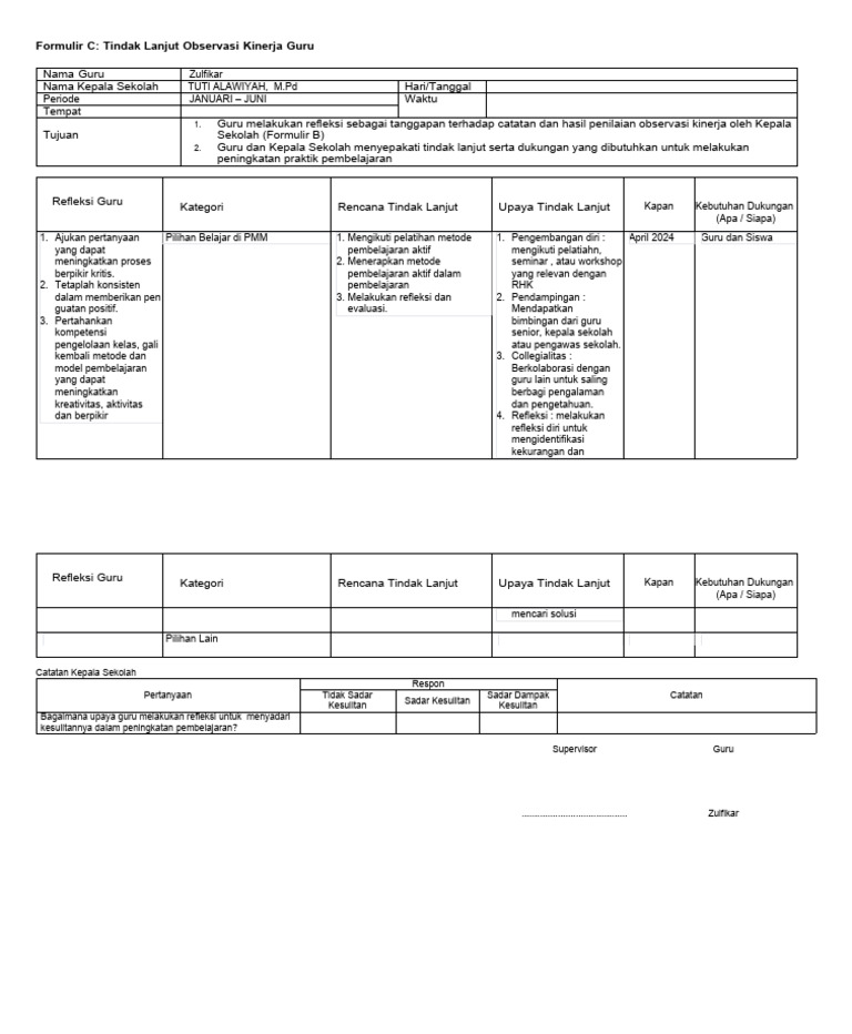 Master Formulir C | PDF
