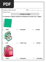 Prova de Inglês para o 2º Ano Do Ensino Fundamental | PDF | Artes ...