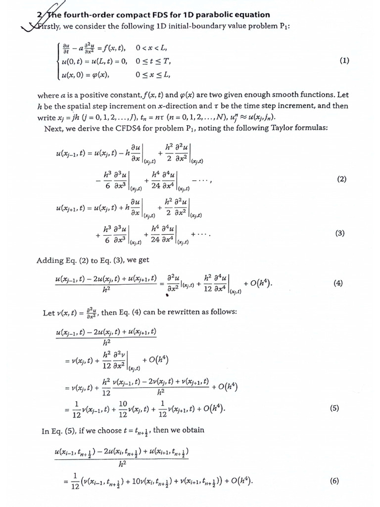 4th Order Compact | PDF