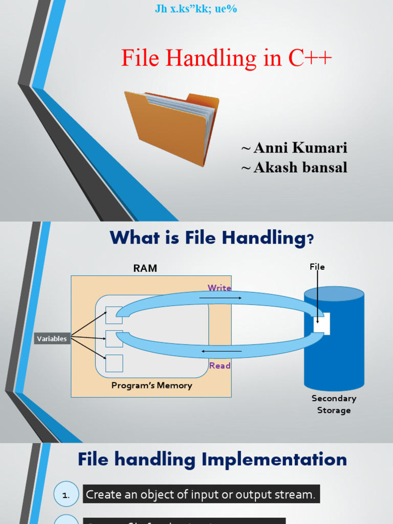 File Handling in C++ PDF