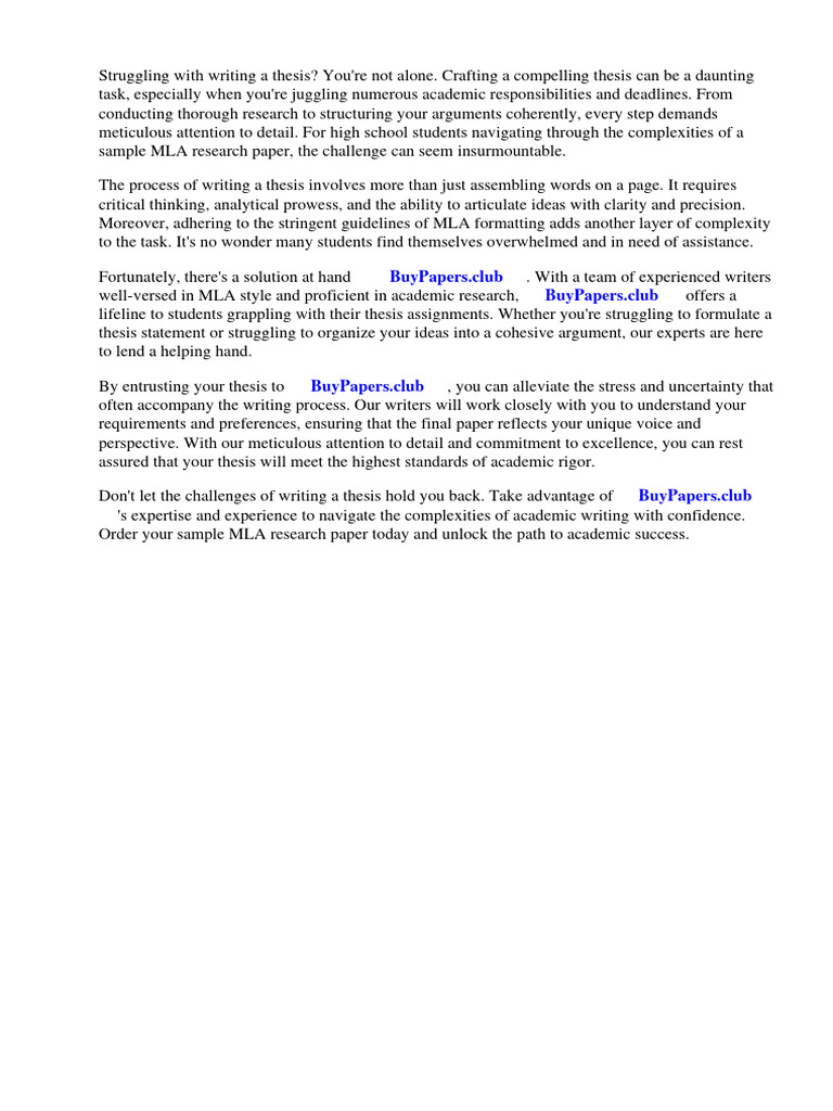 Sample Mla Research Paper High School PDF Citation Apa Style