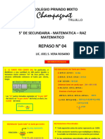 5° de Secundaria - Matematica - Raz Matematico: Repaso #04