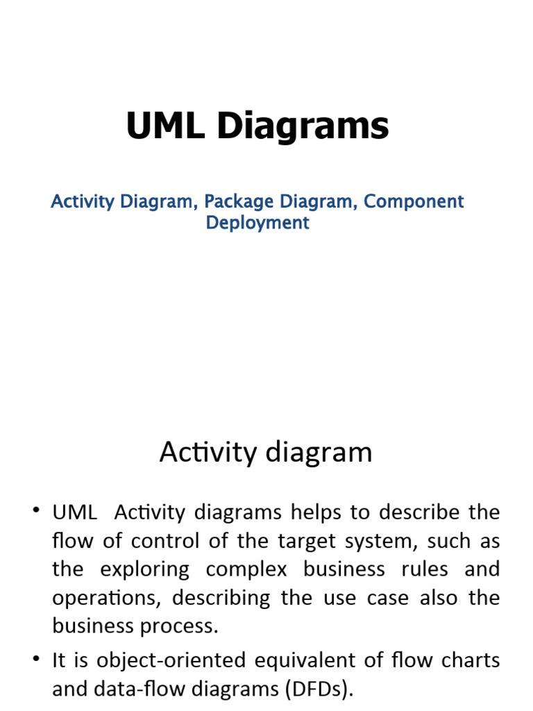 14-State Chart, Activity, Component, Package, Deployment diagrams-30-01 ...