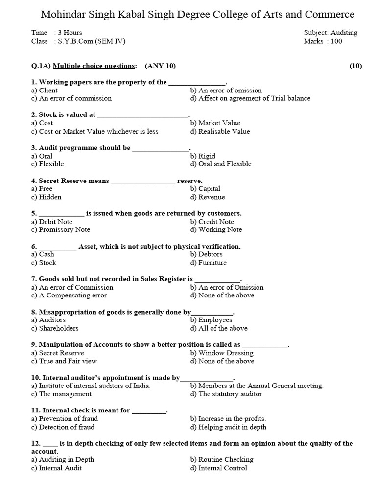 SYBCOM Audit | PDF | Audit | Fraud