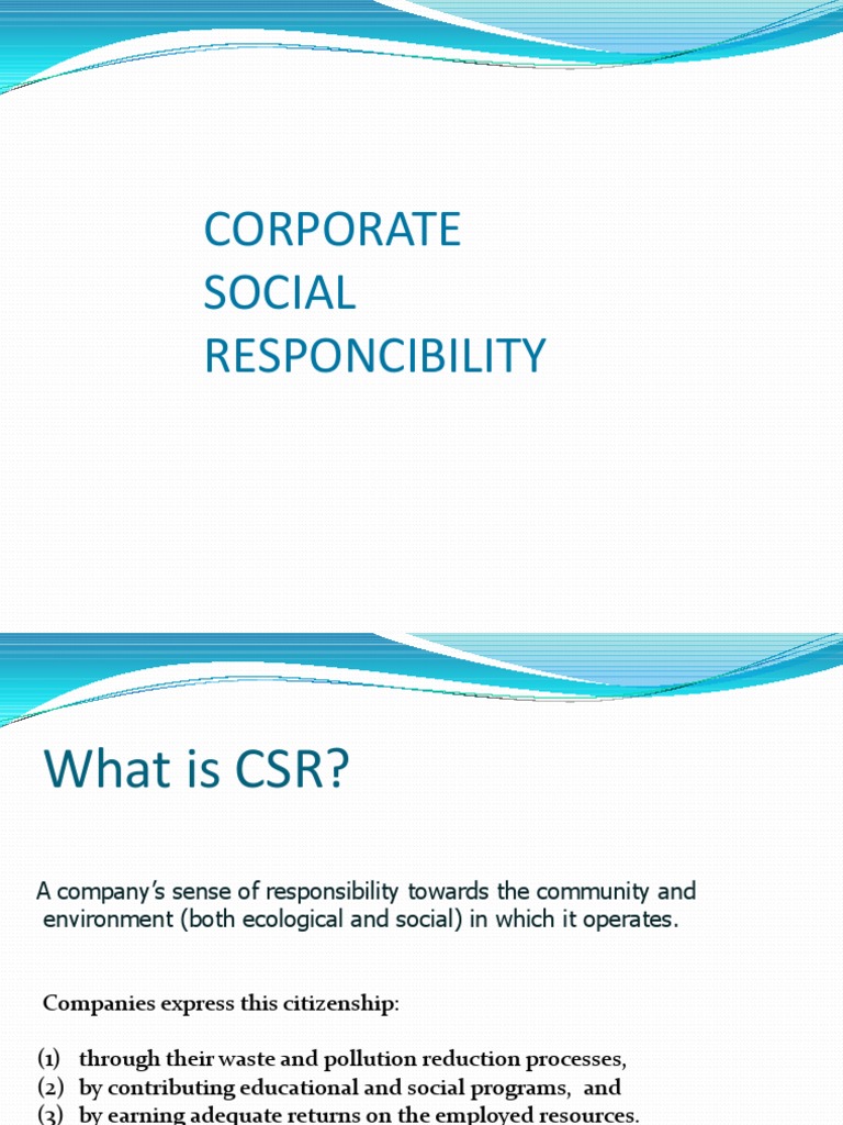 Corporate Social Responcibility | PDF | Business