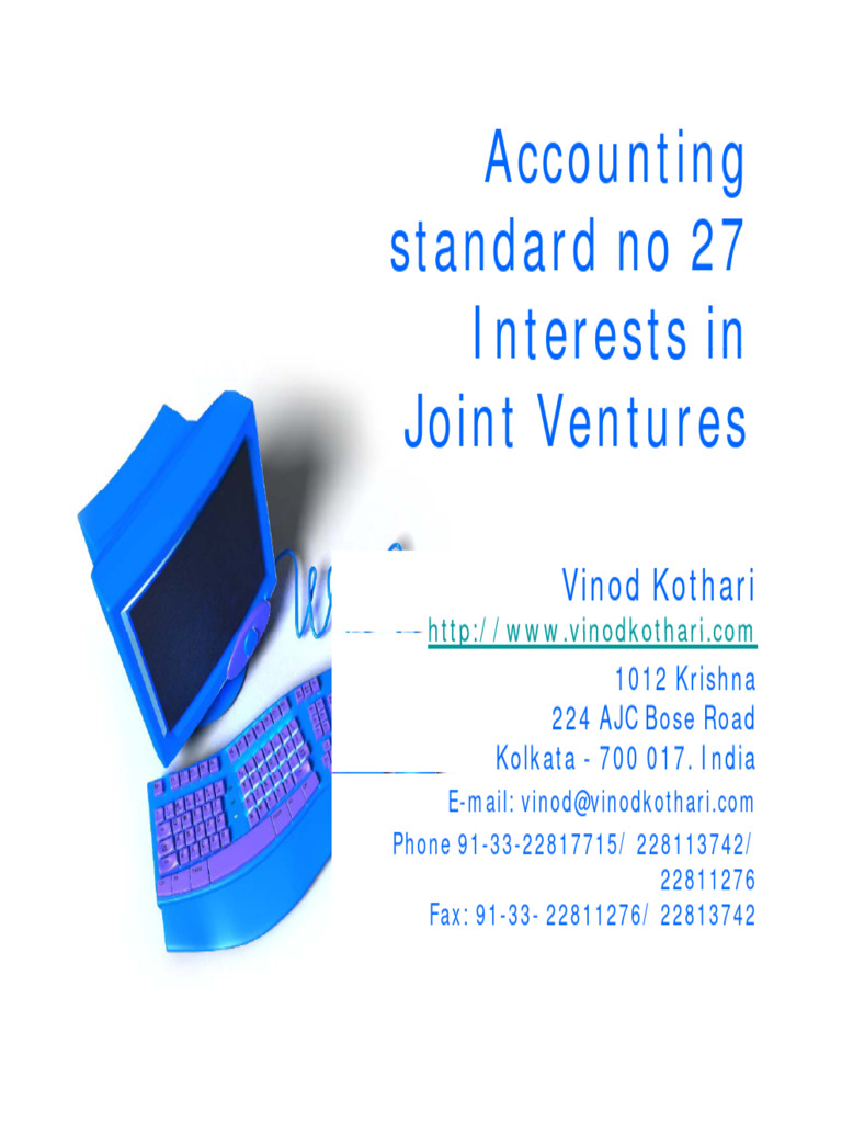 Accounting Standard On Joint Ventures AS 27 | PDF | Consolidation ...