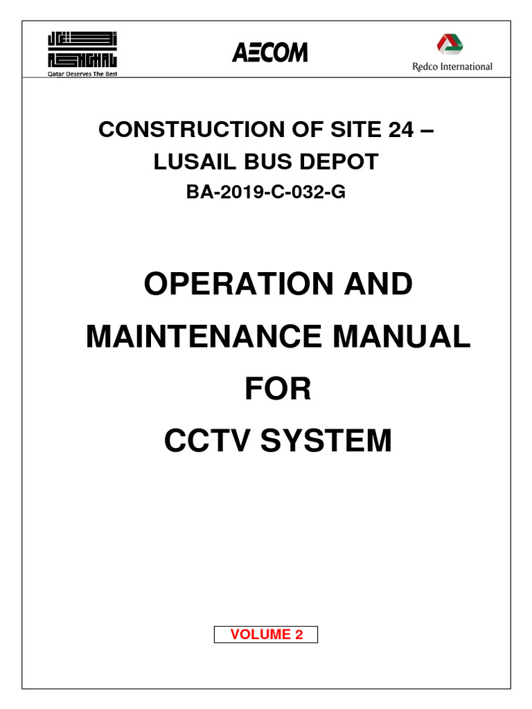 Lusail Bus Depot CCTV Manual Volume 2 | PDF | Business | Computers