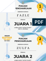 Certificate Guitar Talent