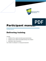 Participant Manual: Delivering Training