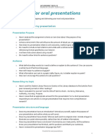 Checklist For Oral Presentation Deakin Study Support