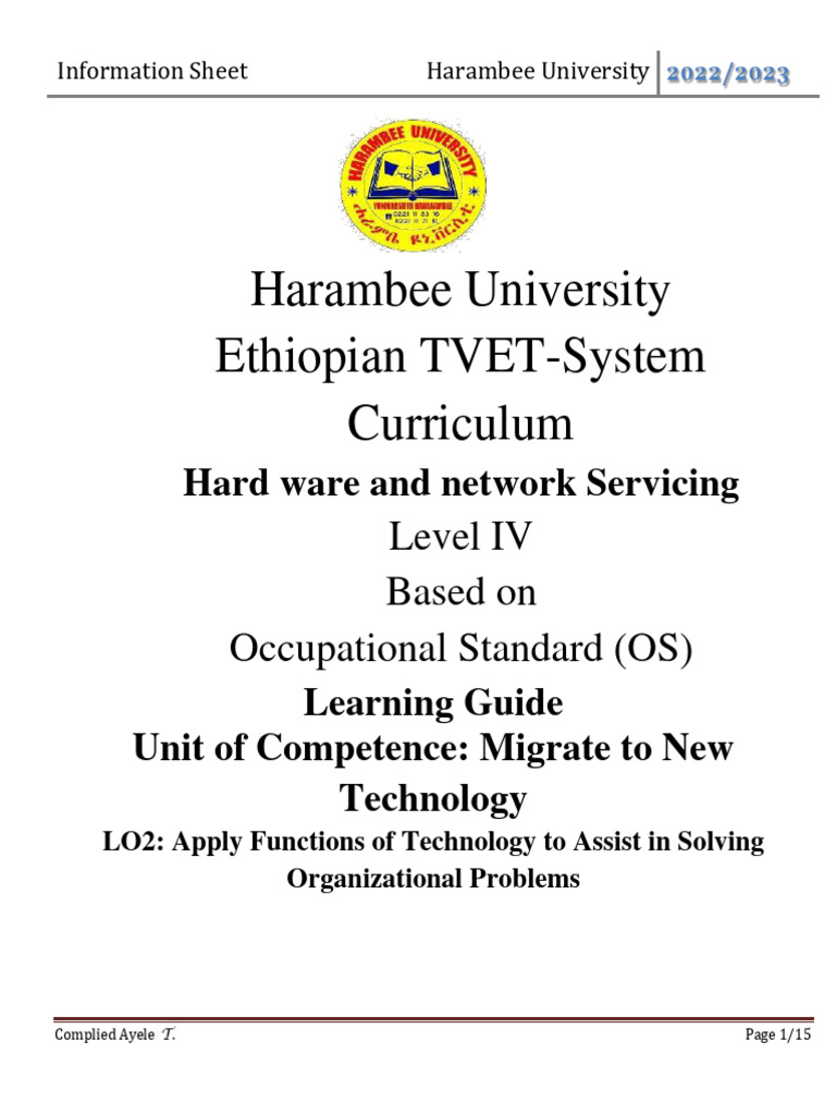 Migrate To New Technology LO2 | PDF | Computer File | Occupational ...