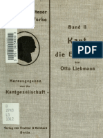 Liebmann Kant Und Die Epigonen