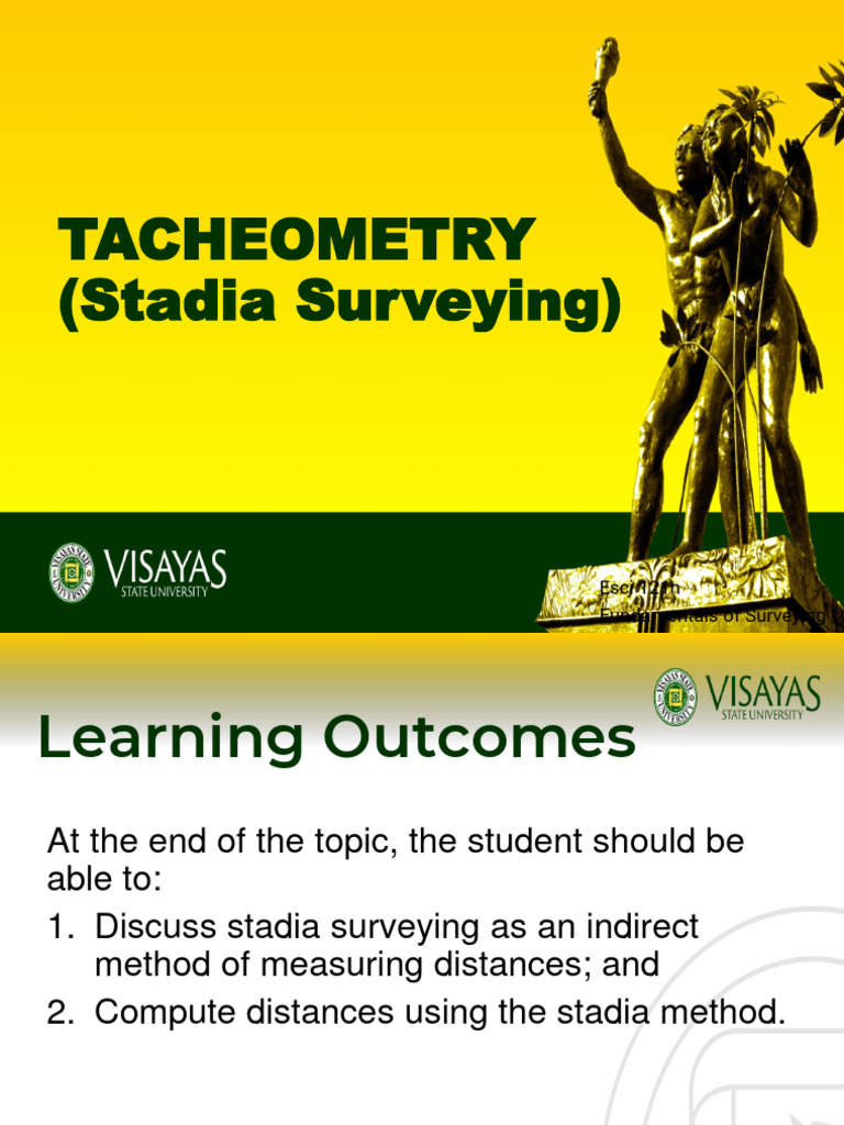 Tacheometry Stadia Surveying PDF Surveying Probability And Statistics