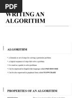 Week 4 - Writing An Algorithm