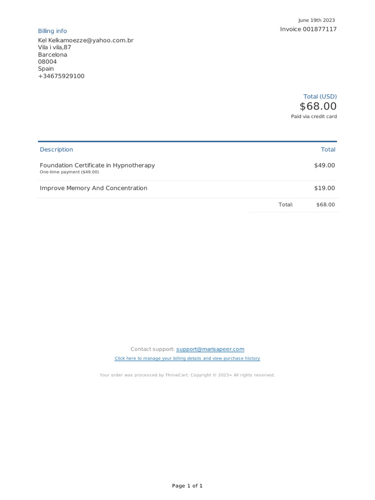 I Am Enough LLC - Invoice 001877117 | PDF