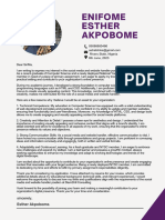 Enifome Esther Akpobome Cover Letter