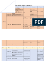 Rundown PKKMB FISIP 18-19 Agustus 2022