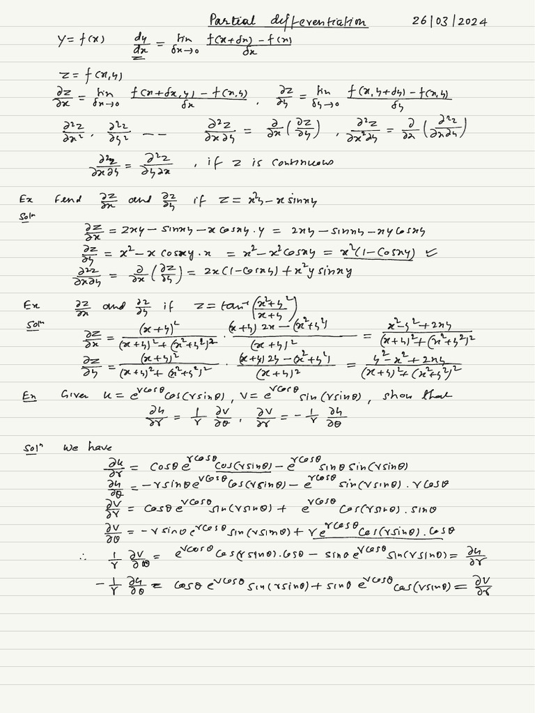 Partial Differentiation | PDF