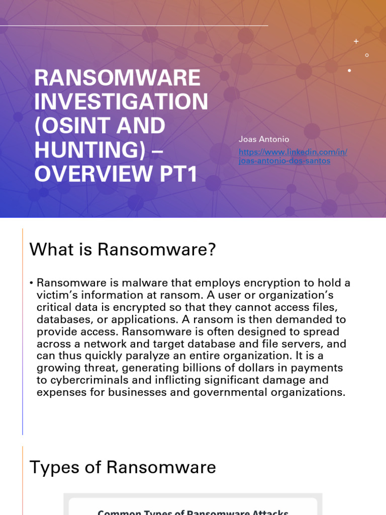 Ransomware Investigation Overview | PDF | Ransomware | Cryptocurrency