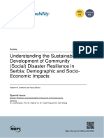 Understanding The Sustainable Development of Community (Social) Disaster Resilience in Serbia: Demographic and Socio-Economic Impacts