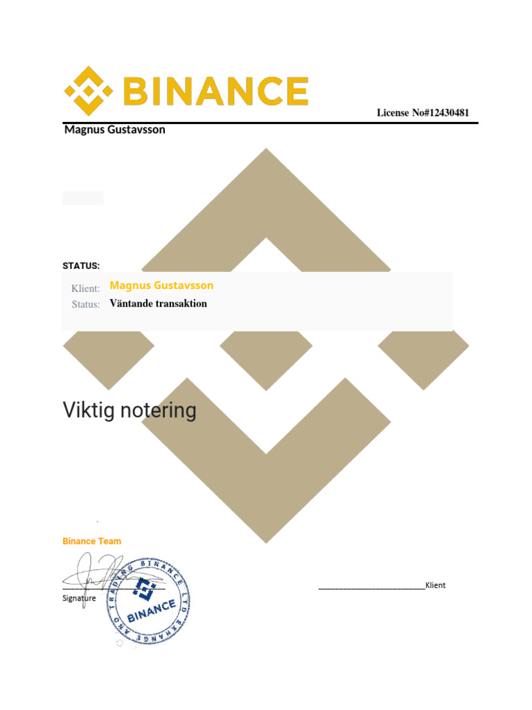 Binance Template | PDF