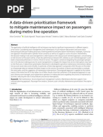 A Data-Driven Prioritisation Framework To Mitigate Maintenance Impact On Passengers During Metro Line Operation