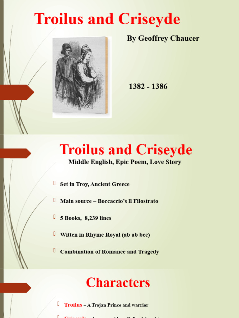Troilus and Criseyde: A Tragic Love Story | PDF