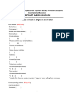 60th Abstract Submission Form