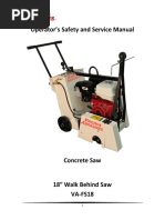 Walk-behind-concrete-saw-Service Manual