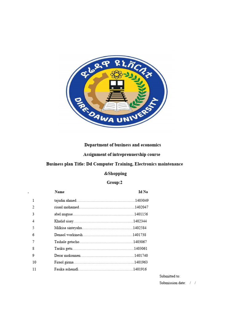 Computer Training & Electronics Business Plan | PDF | Marketing ...