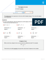 Polynomials: The Degree of A Term