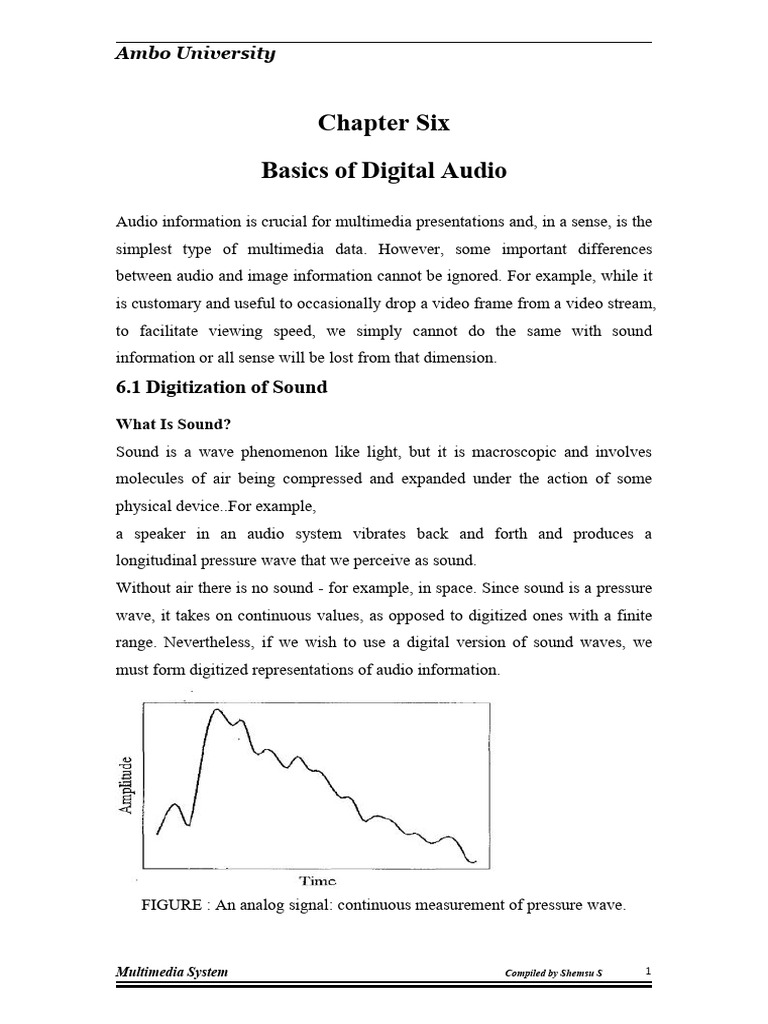 Multimedia Systems Chapter 6 | PDF | Signal To Noise Ratio | Sampling ...