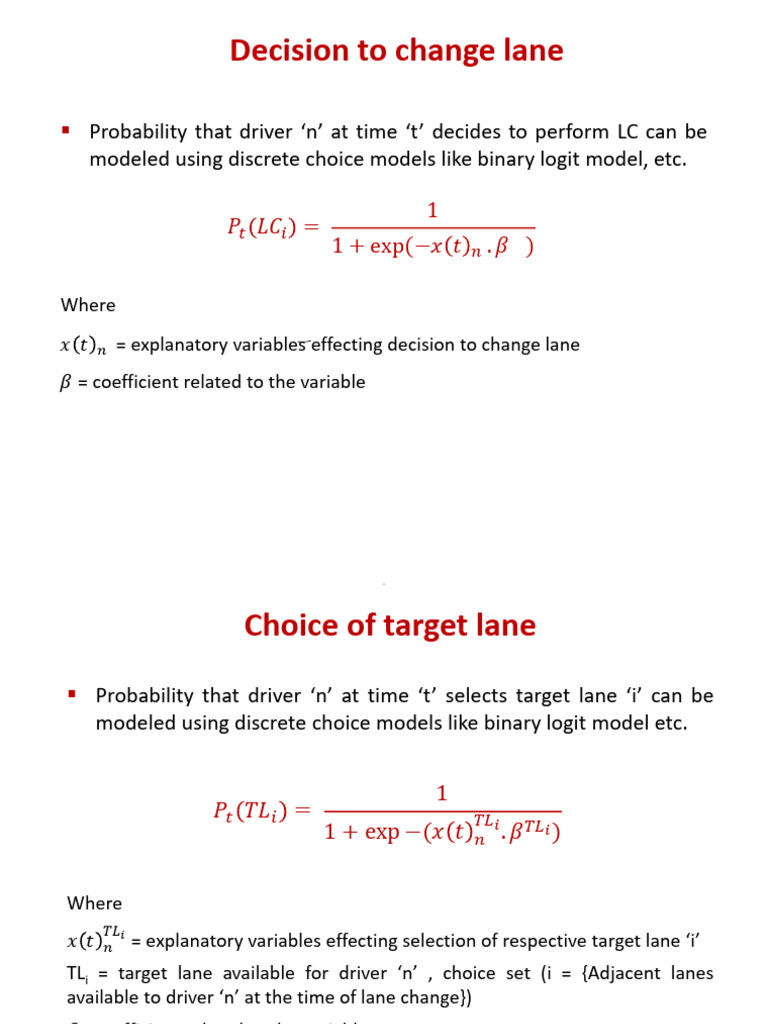 Lane Change Decision Modeling in Traffic | PDF | Teaching Methods ...