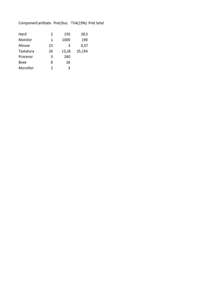 Test excel 1 pdf