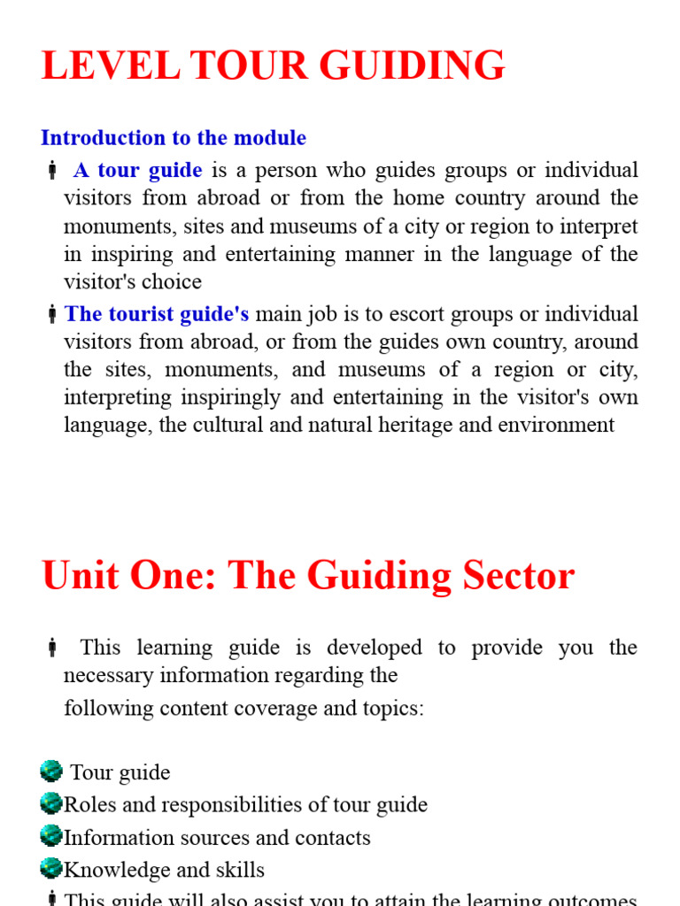 Tour Guide Roles and Responsibilities | PDF | Tourism | Travel Visa