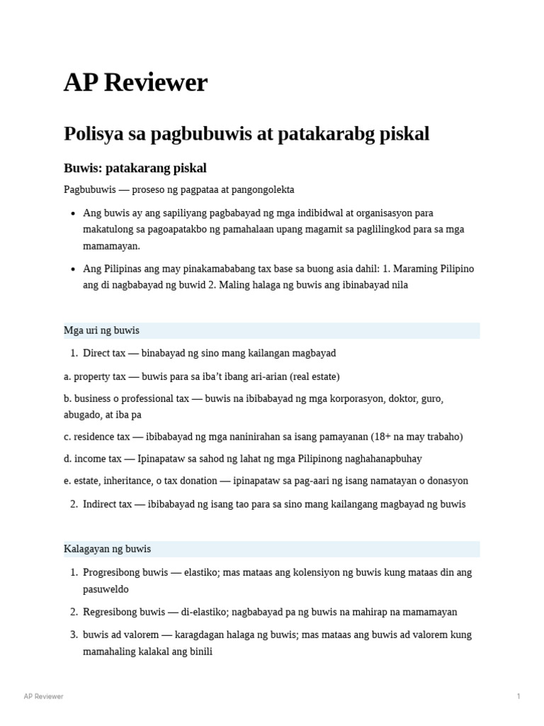 Ap 3rd Quarter Exam Reviewer Pdf