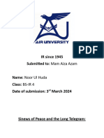 IR Since 1945 Submitted To: Mam Aiza Azam Name: Noor Ul Huda Class: BS-IR 4 Date of Submission: 3 March 2024