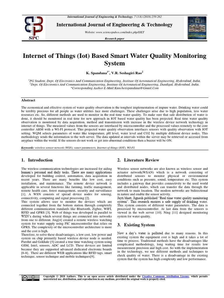 Image showcasing Internet of Things Iot Based Smart Water Quality M | PDF | Internet Of ...
