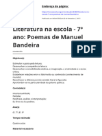 Literatura Na Escola 7 Ano Poemas de Manuel Bandeirapdf