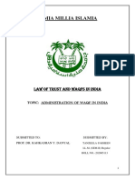Tanzeela Farheen - Law of Trust and Waqf-LL.M (Reg)