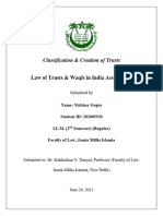 Nirbhay Gupta - Law of Trusts & Waqfs in India Assignment