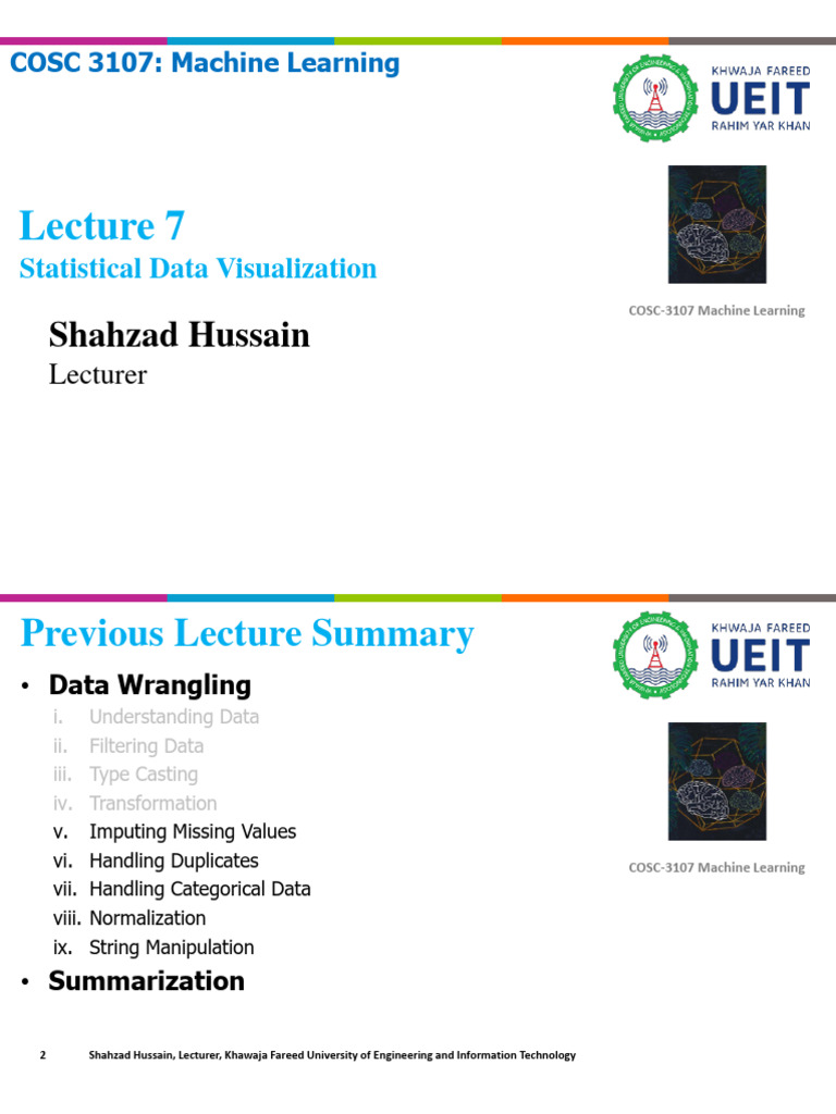 Lecture 7 | PDF | Scatter Plot | Cartesian Coordinate System