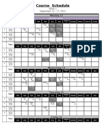 Course Schedule: Week 1 September 12 - 17, 2011