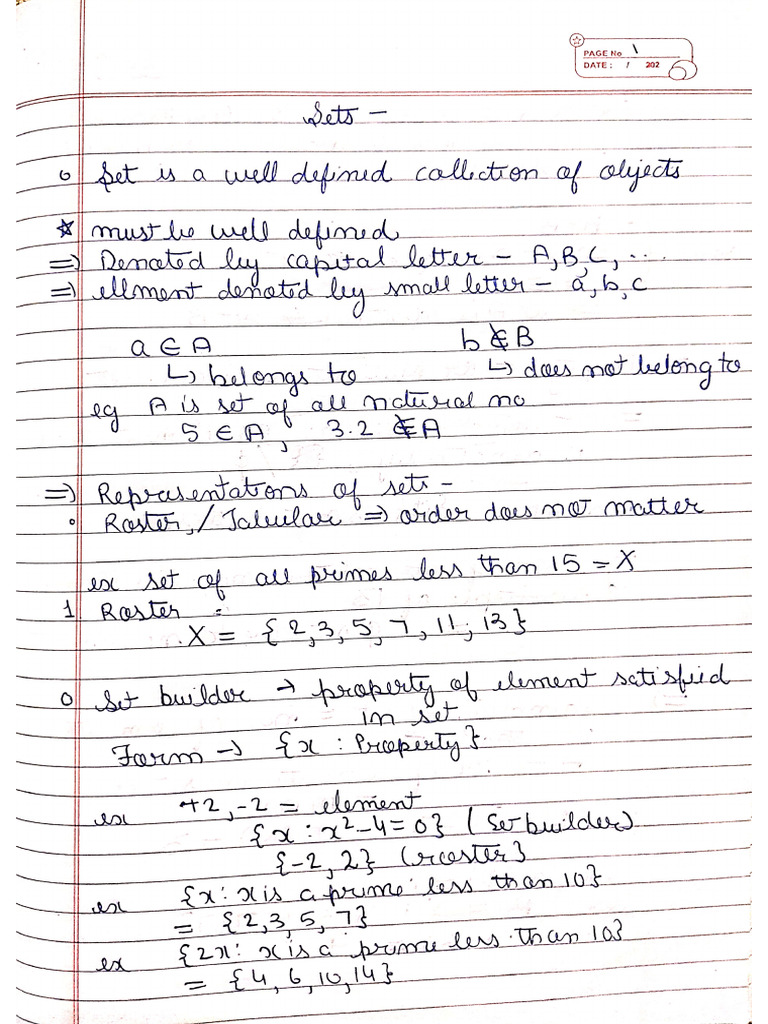 Sets Notes From Lecture Of Mohit Tyagi Pdf