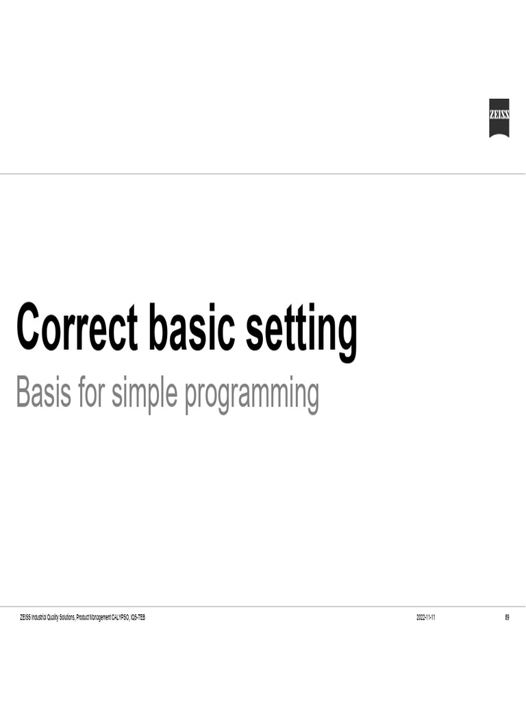 ZEISS CALYPSO Tips for reporting PDF Software Computer Science