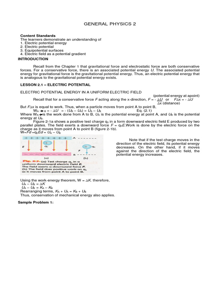 Electric Potential and Capacitors Explained | PDF | Capacitance | Capacitor