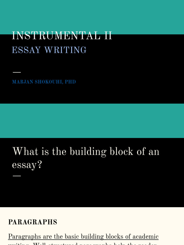 Instrumental Ii A Guide To Writing Academic Essays | PDF
