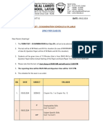 Class Ix TT Ii Schedule & Syllabus